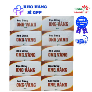 Kẹo Gừng Ong Vàng, hổ trợ tiêu hoá giảm Nôn(Lốc 10 hộp x 20 viên )