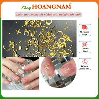 Sét phụ kiện charm (cham) khay tròn trang trí móng làm nail Shop Hoangnam