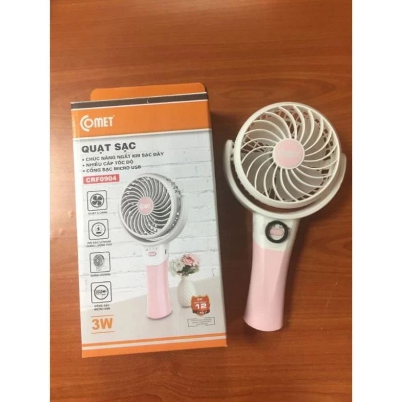 Quạt mini cầm tay 3 W CoMet CRF0804 / CRF0904 chính hãng