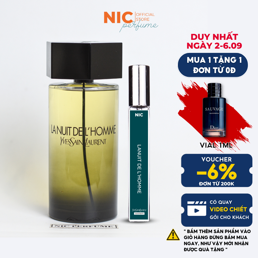 10ml La Nuit De L'homme | Nước hoa nam chính hãng