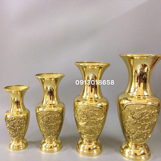 Lọ hoa lục bình đồng thau nguyên chất lọ hoa lọ lộc bình bình bông.