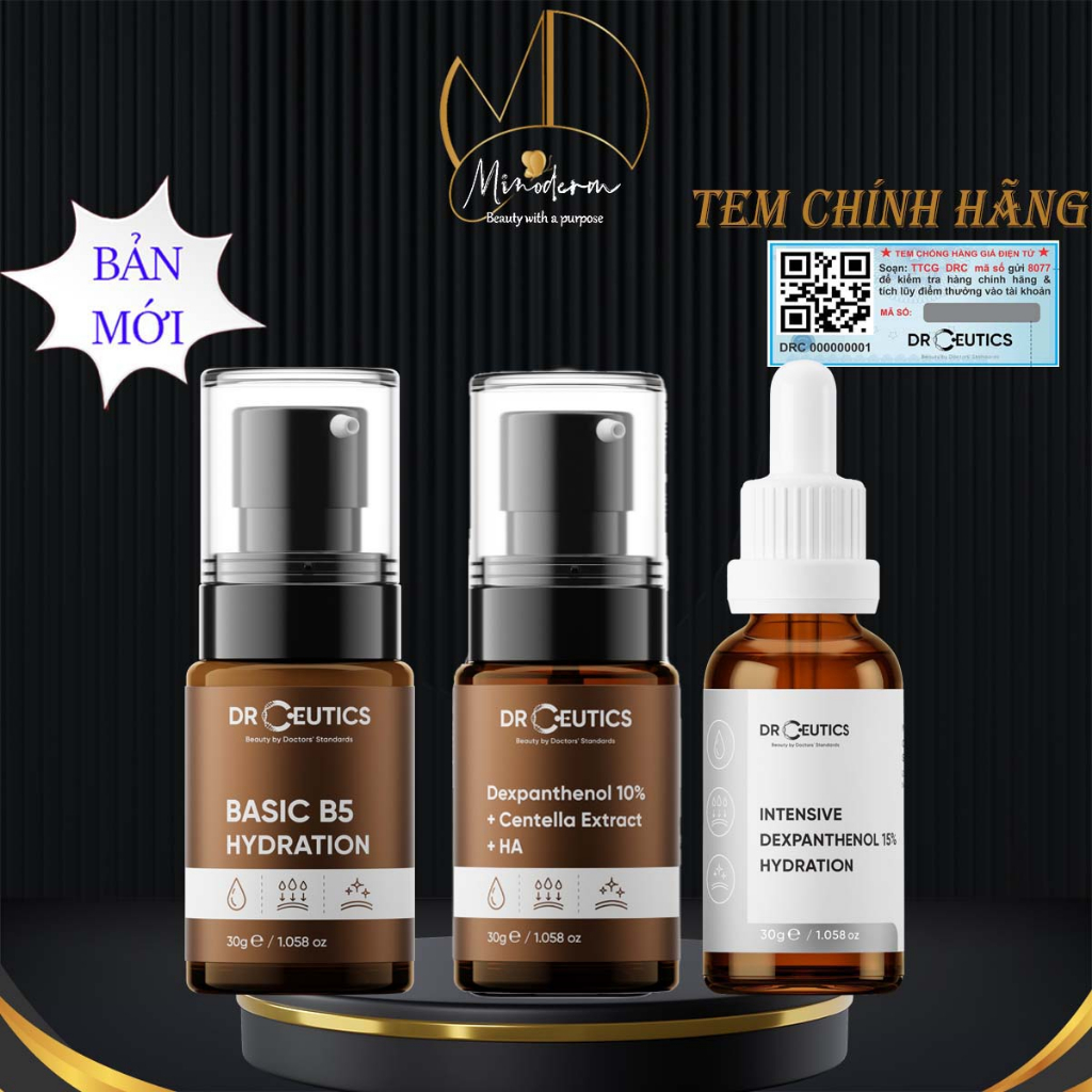 Tinh Chất B5 DRceutics Serum cấp ẩm phục hồi toàn diện 30ml, 100ml