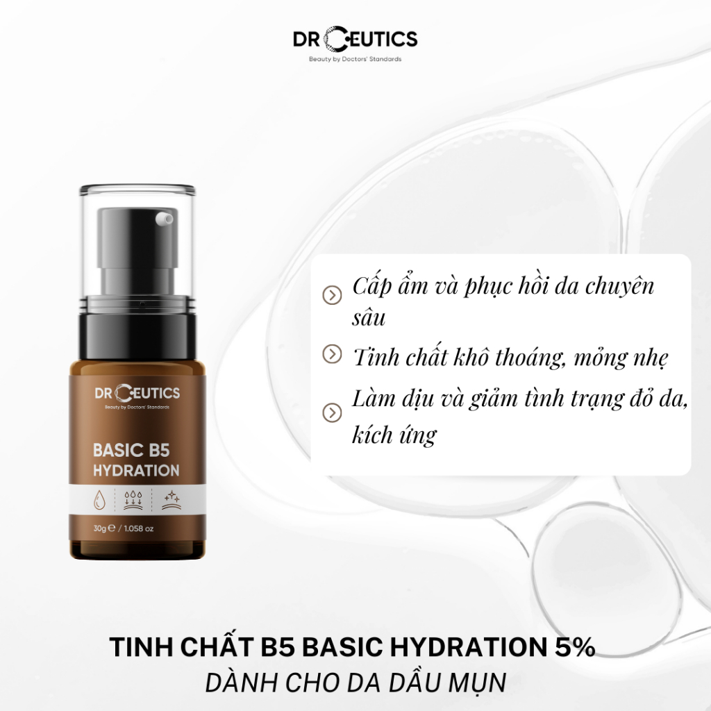 Tinh Chất B5 DRceutics Serum cấp ẩm phục hồi toàn diện 30ml, 100ml