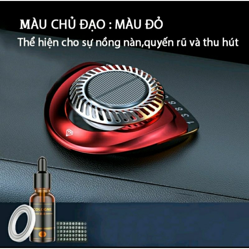Nước hoa Ô Tô, Nước hoa AROMATHERAPY chính hãng, tự động khuếch tán hương thơm bằng năng lượng mặt trời