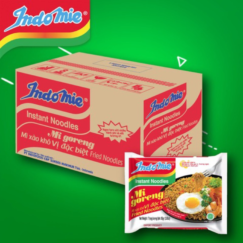 Thùng Mì Indomie 40 gói đầy đủ 4 vị