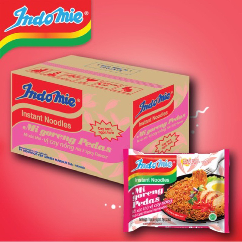Thùng Mì Indomie 40 gói đầy đủ 4 vị
