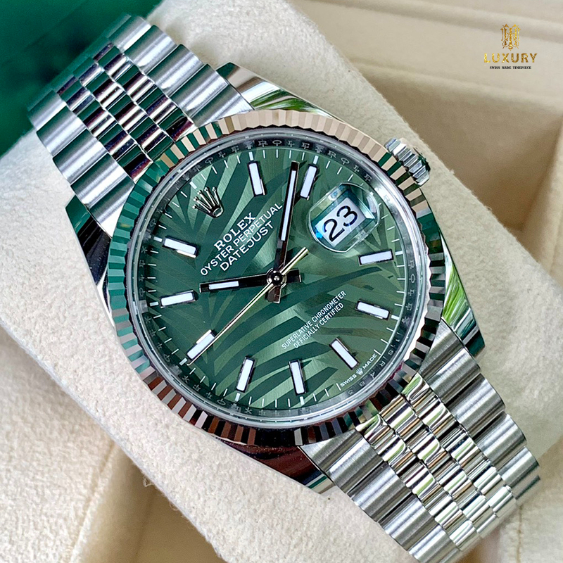 (Chính Hãng ) Đồng Hồ RoLex Nam Xanh Lá Cọ Hàng Cao Cấp Máy Quartz Nhật