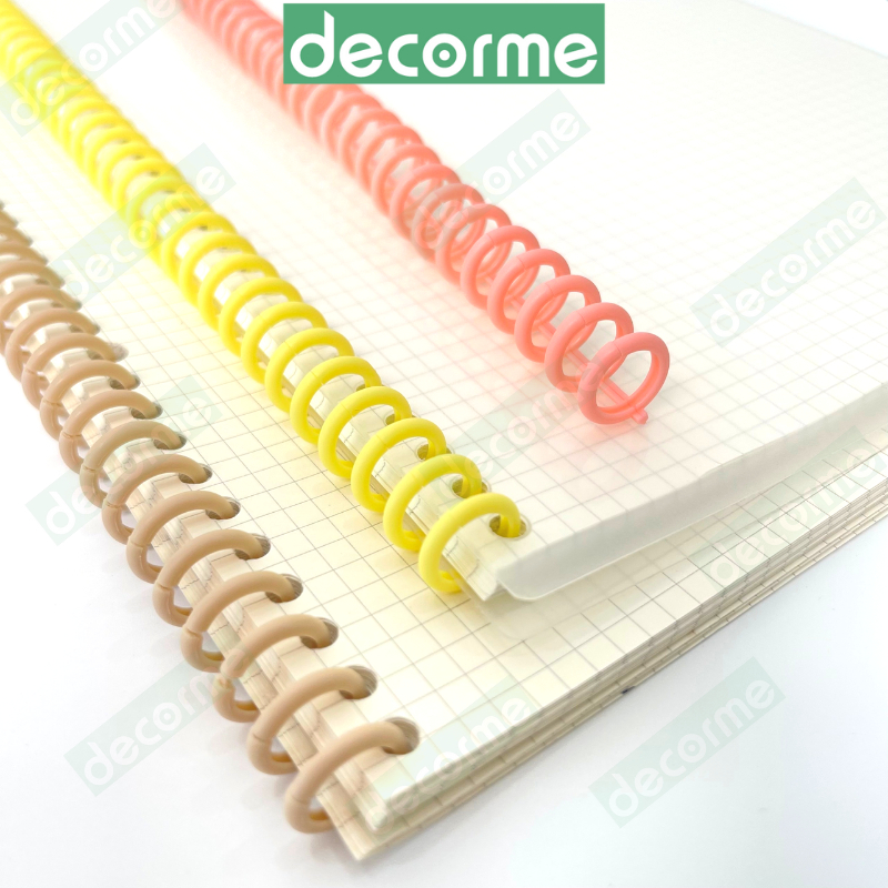 Binder thanh còng nhựa cao cấp đường kính 12mm và bìa nhựa đục lỗ sổ planner DecorMe