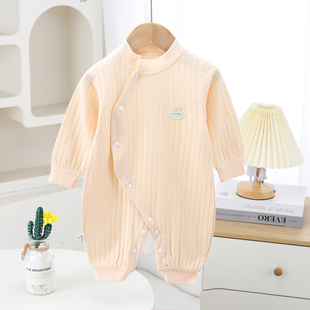 Áo liền thân dài tay cotton cho bé sơ sinh, hàng đẹp - BD20