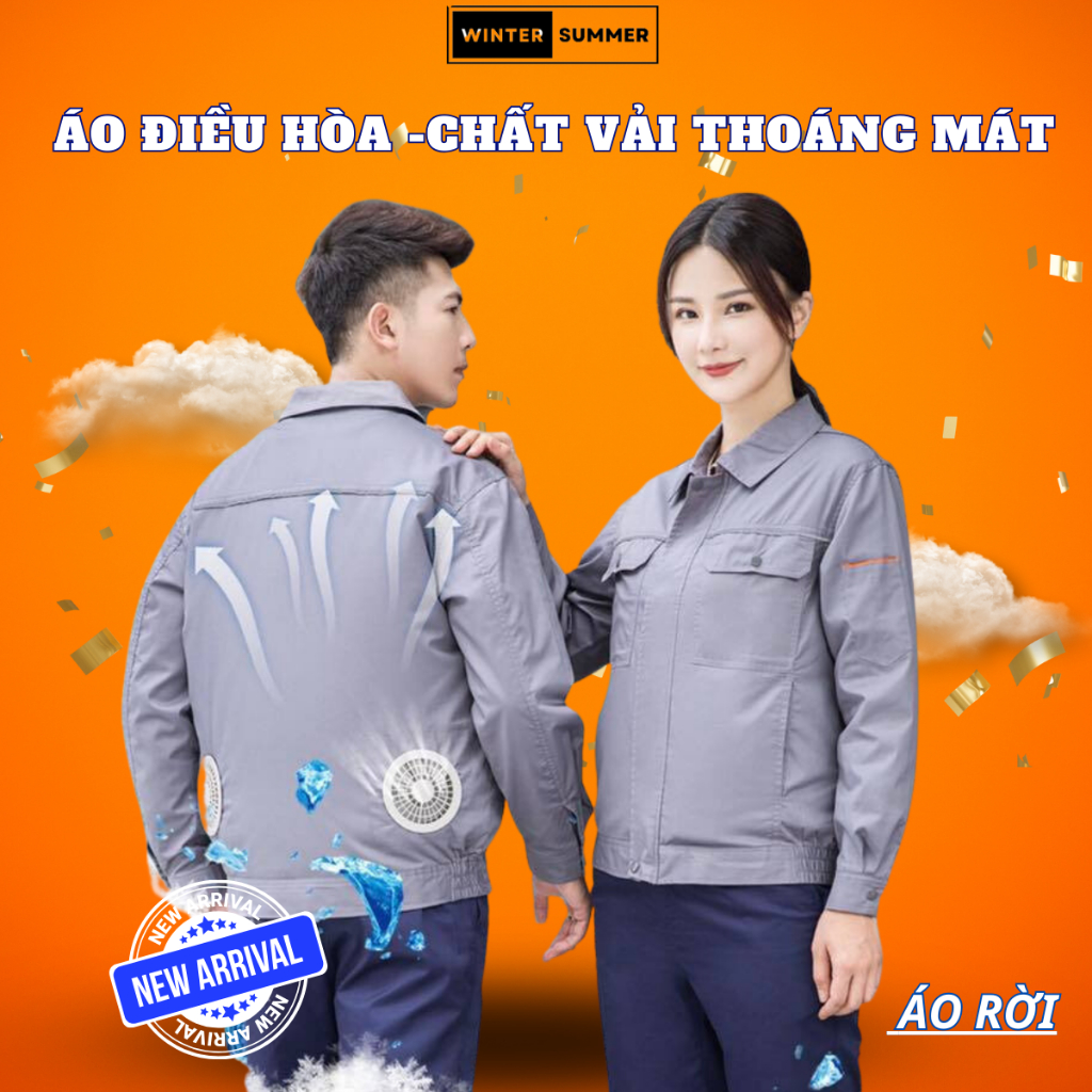 Áo Lắp Quạt Điều Hòa SUKI Vải Cao Cấp