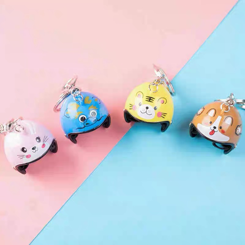 Móc khoá hình nón bảo hiểm dễ thương, móc chìa khoá hình chiếc mũ bảo hiểm đáng yêu cute