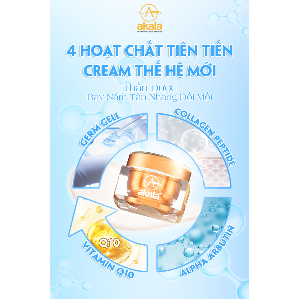 Kem Face Nám - Tàn Nhang - Đồi Mồi - Chống Lão Hoá akala  30gram