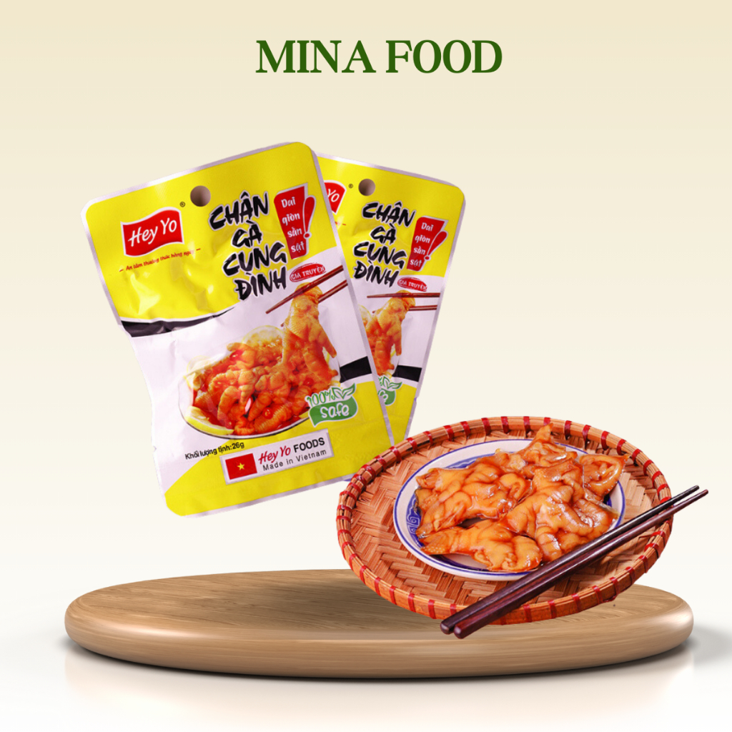Chân Gà rút xương Heyyo Cung Đình Combo 10 gói MINA FOOD