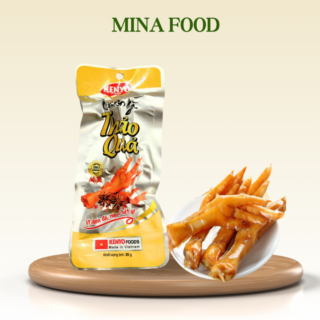 Combo 10 gói chân gà Thảo Quả Kenyo 35g đậm vị MINA FOOD