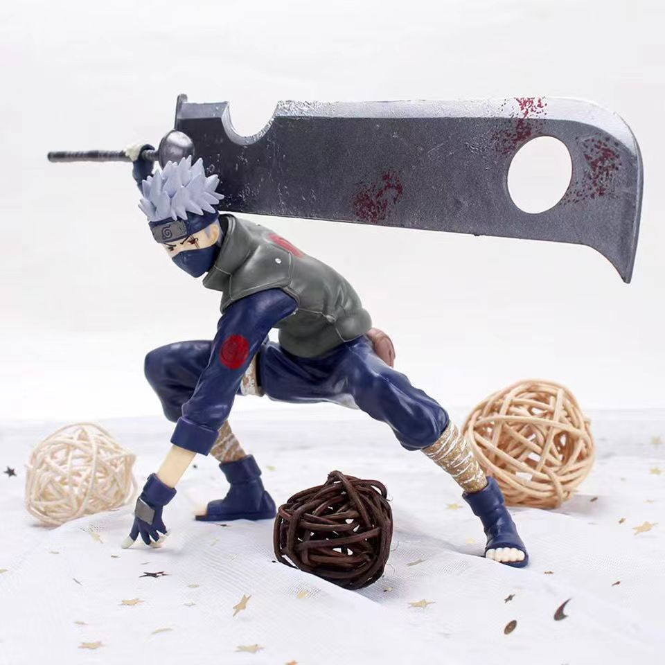 Mô Hình Nhân Vật Kakashi, Trong Bộ Truyên Tranh Naruto, KaKashi Cầm Đao Cao 15cm - Tượng Figure Naruto