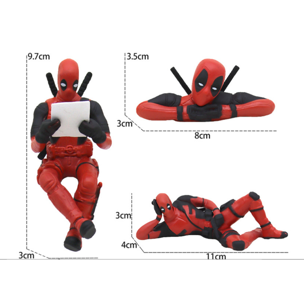 Mô Hình Nhân Vật Dead Pool 3 Tư Thế Khác Nhau, Mô Hình Marvel, Trang Trí Phòng Làm Việc, Góc Học Tập