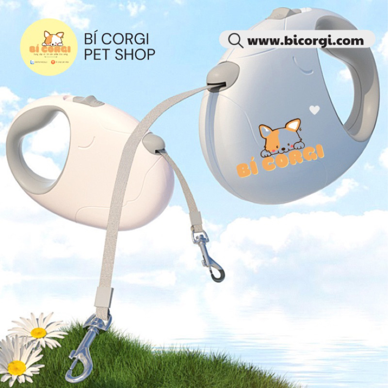 Dây Xích Tự Động Dạng Tay Cầm Tròn Cho Chó Mèo