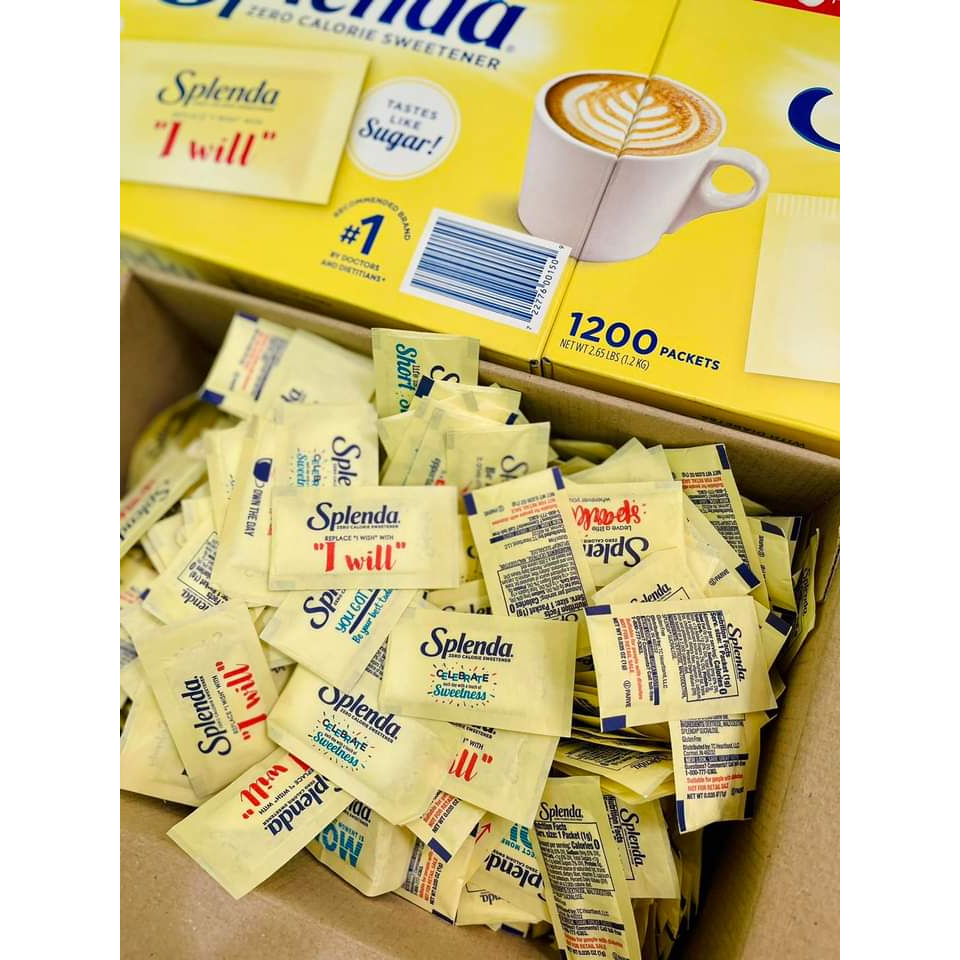 100 Gói Đường ăn kiêng Splenda của Mỹ cho người ăn kiêng, tiểu đường