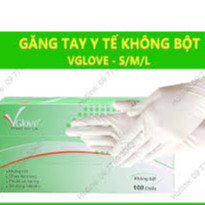 Găng tay Vglove Không bột Size M Glove Gang tay bao tay