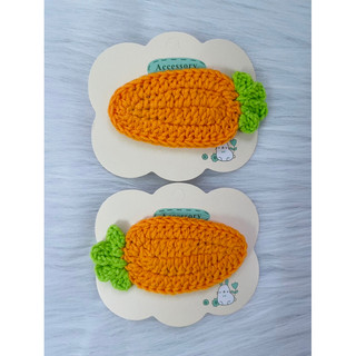 Kẹp tóc bằng len handmade thỏ và cà rốt