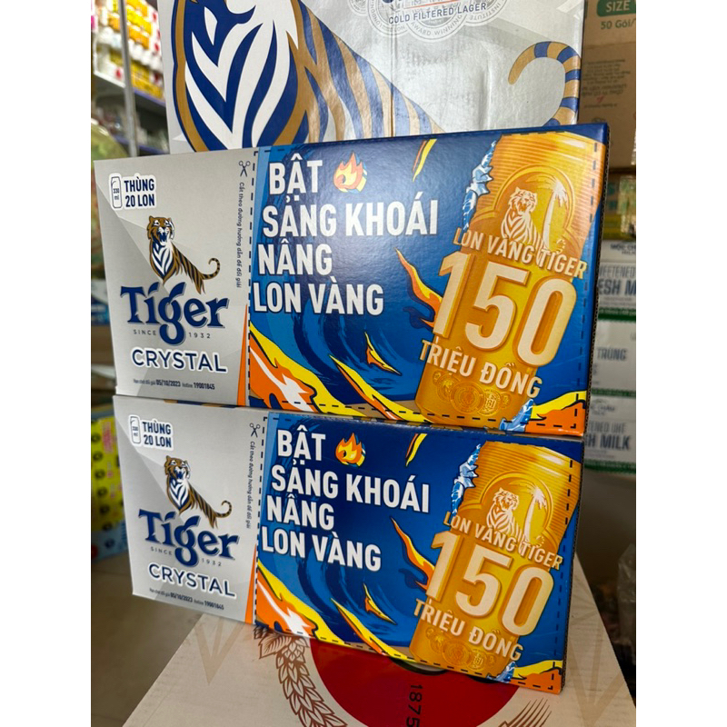 Thùng 20 lon bia Tiger Crystal 330ml/lon