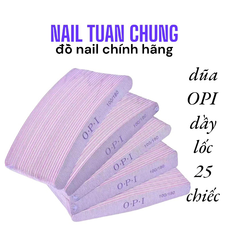 Dũa Móng Dầy OPI - Bịch 25 Cây , Dũa Móng Bột , Móng Gel