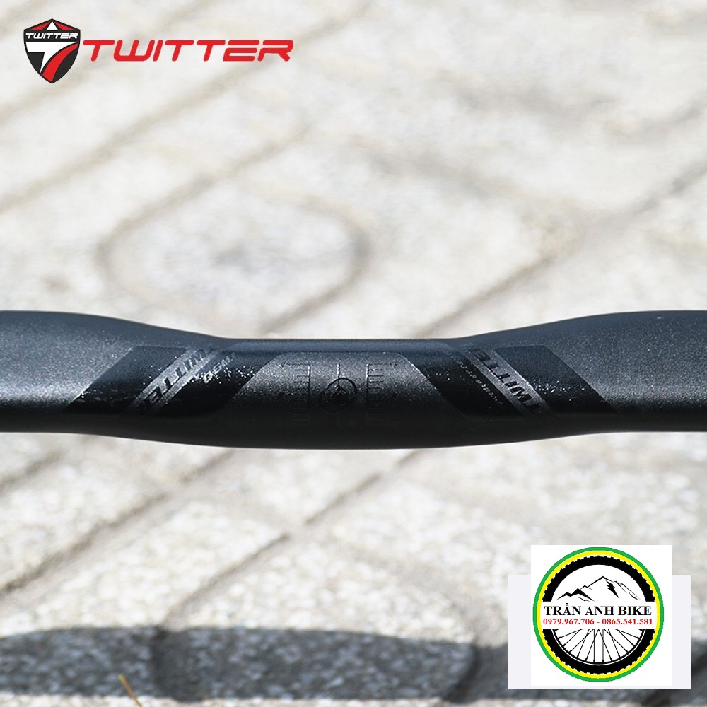 Ghi đông nhôm dẹp xe đạp road TWITTER RETROSPEC 420x31.8mm