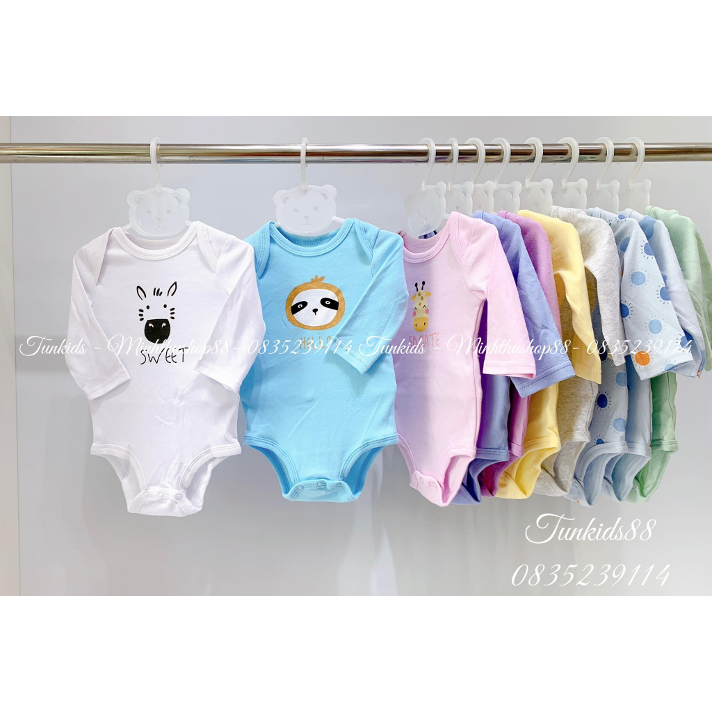 Body chip cotton bodysuit Yampi dài tay xuất xịn cho bé