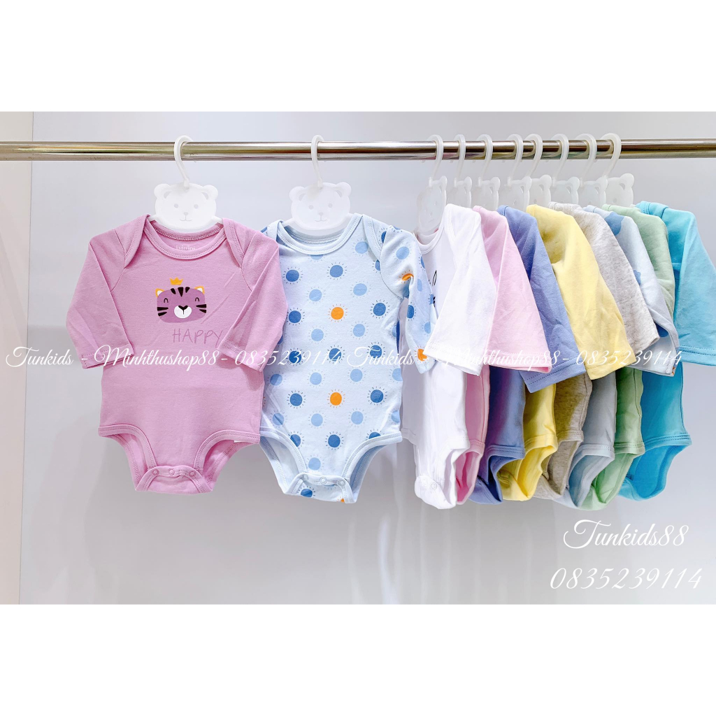 Body chip cotton bodysuit Yampi dài tay xuất xịn cho bé
