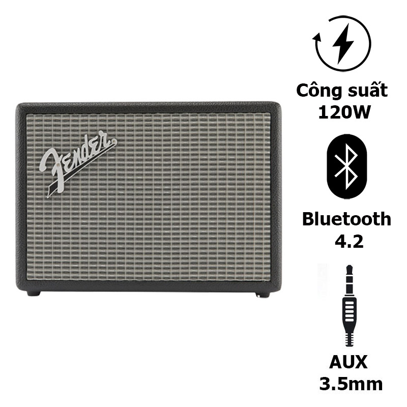 Loa Fender Monterey Tweed, Công Suất 120W, Bluetooth 4.2 AtpX, AUX, RCA