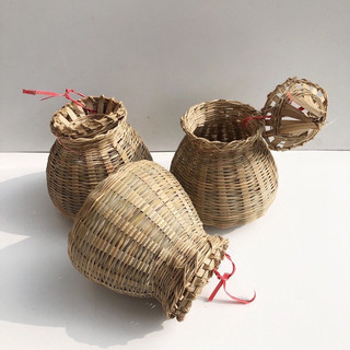 Giỏ tre đựng cua, tôm, cá – giỏ đựng, decor trang trí hàng đẹp
