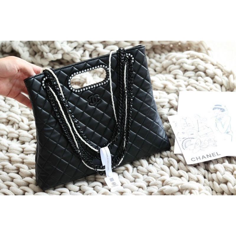 Túi Xách Cha. neo Shop.ping Size 32cm Màu Đen