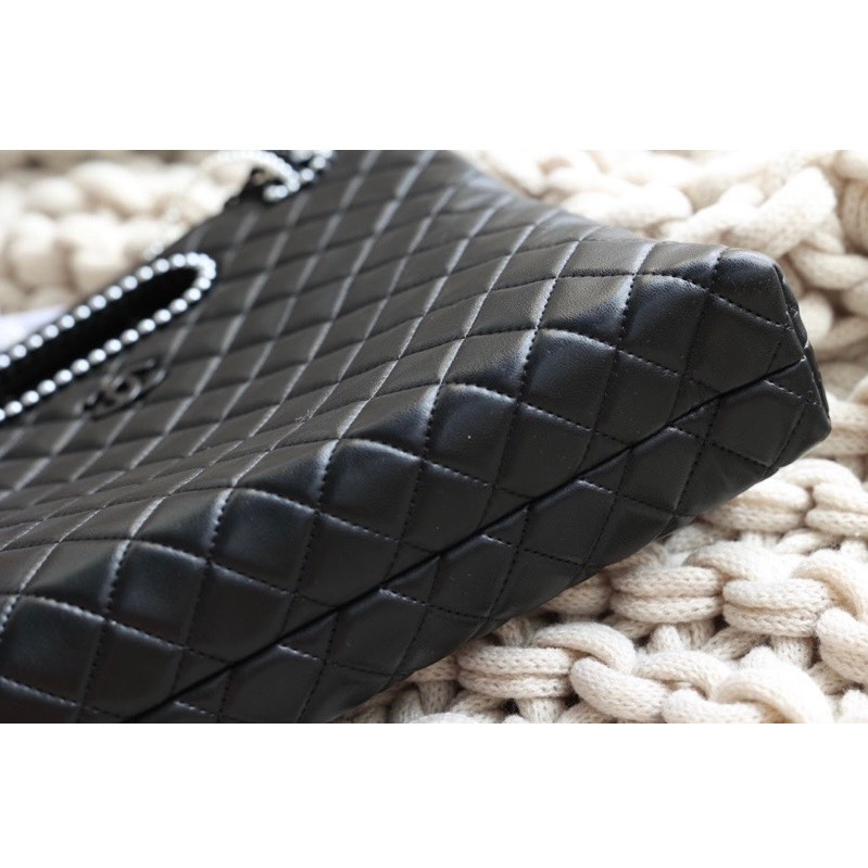 Túi Xách Cha. neo Shop.ping Size 32cm Màu Đen