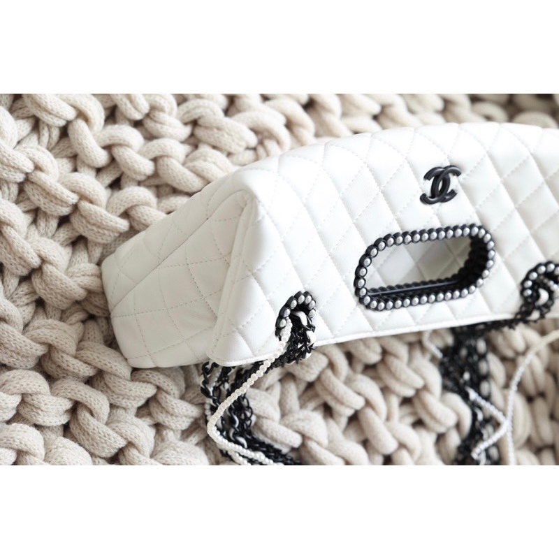 Túi Xách Cha. neo Shop.ping Size 32cm Màu Trắng