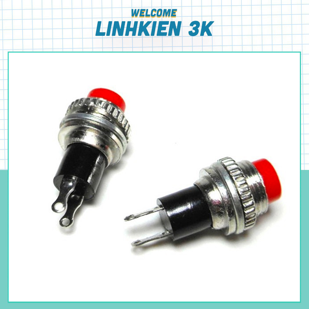 Nút Nhấn Nhả - Nút Reset 10mm ren trên DS-314