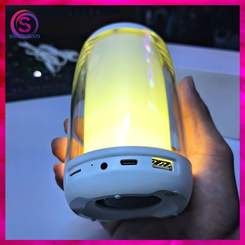 Loa mini bluetooth không dây Pulse 4 led rgb loa nghe nhạc cầm tay di động âm thanh siêu hay