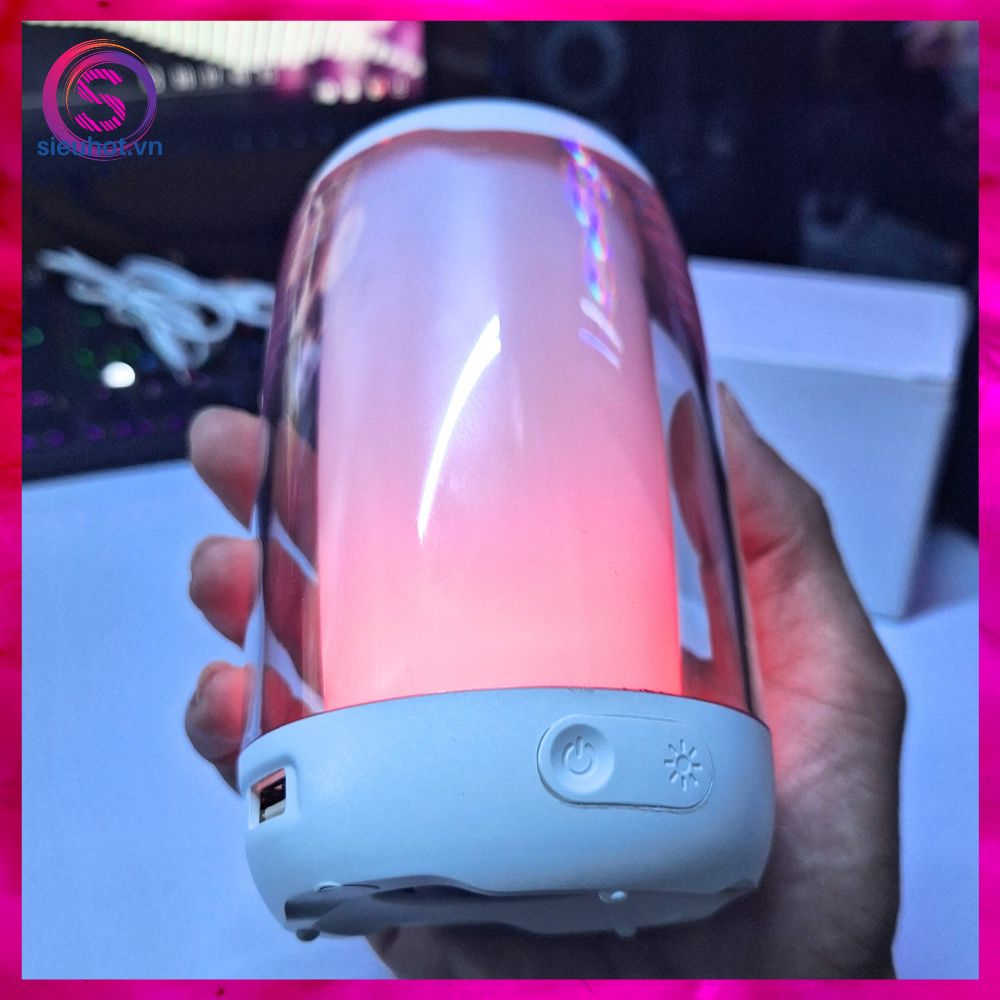Loa mini bluetooth không dây Pulse 4 led rgb loa nghe nhạc cầm tay di động âm thanh siêu hay