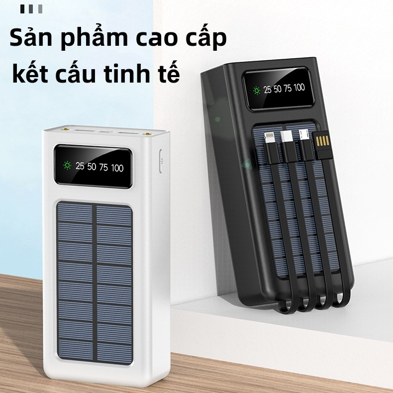 Bộ sạc dự phòngNgân hàng năng lượng mặt trời 150000mAh tích hợp pin ngoài 4 dây đầu ra USB kép ngân hàng điện dự phòng n