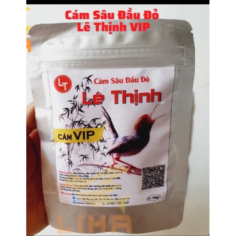 Cám sâu đầu đỏ lê thịnh 100gr thức ăn cho chim sâu cao cấp