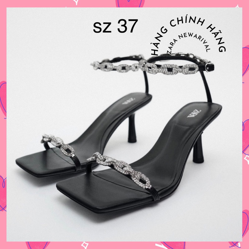 GIẦY ZARẢ XĂNG ĐAN PHỐI DÂY XÍCH KHẢM ĐÁ LẤP LÁNH