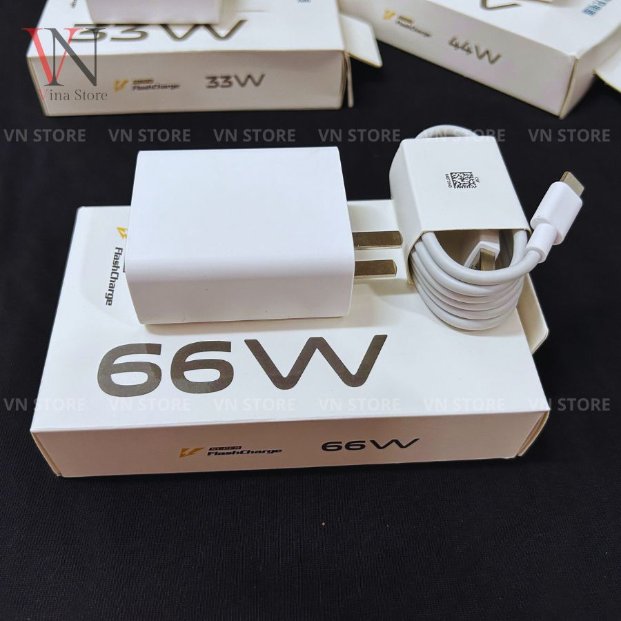 Sạc vivo 66w, sạc nhanh V flash charge không nóng máy dùng cho Vivo V25 Pro/V27/V27e/V25/V25e/Y35/Y55/Y36 và các dòng vi