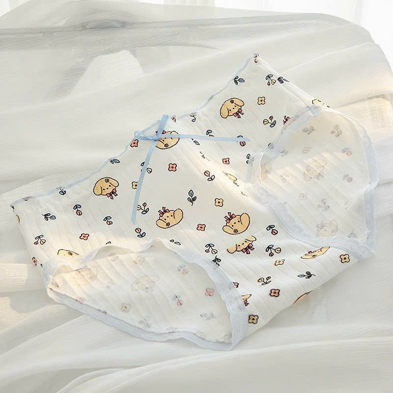 💖Combo 5 Quần Lót Kháng Khuẩn Cho Bé Gái💖Quần Lót Nữ Kẻ Ghi Siêu Xinh
