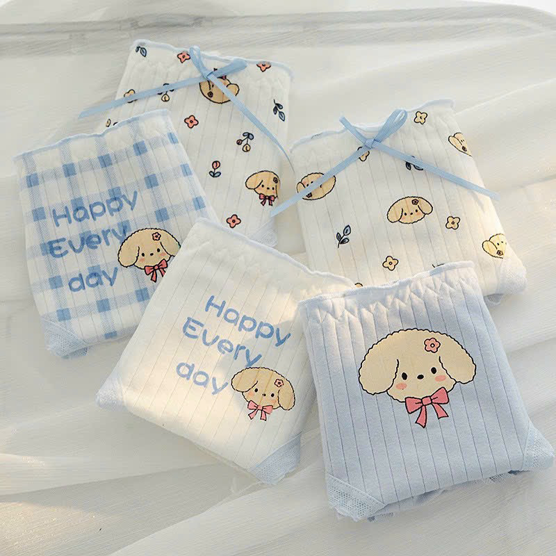 💖Combo 5 Quần Lót Kháng Khuẩn Cho Bé Gái💖Quần Lót Nữ Kẻ Ghi Siêu Xinh