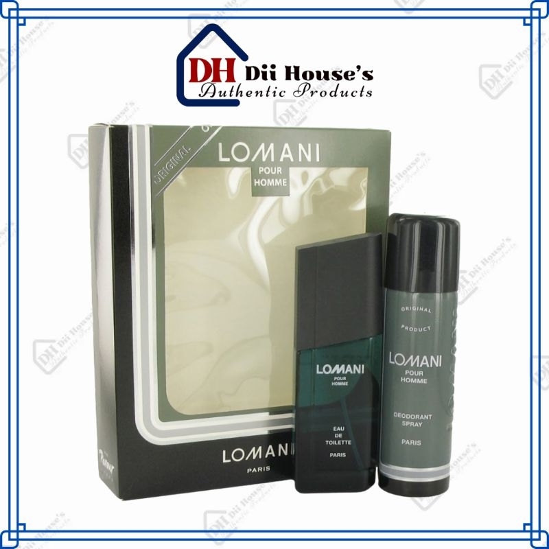 Set Nước Hoa Nam Lomani Pour Homme Eau De Toilette (Nước Hoa 100ml + Xịt Body 200ml)