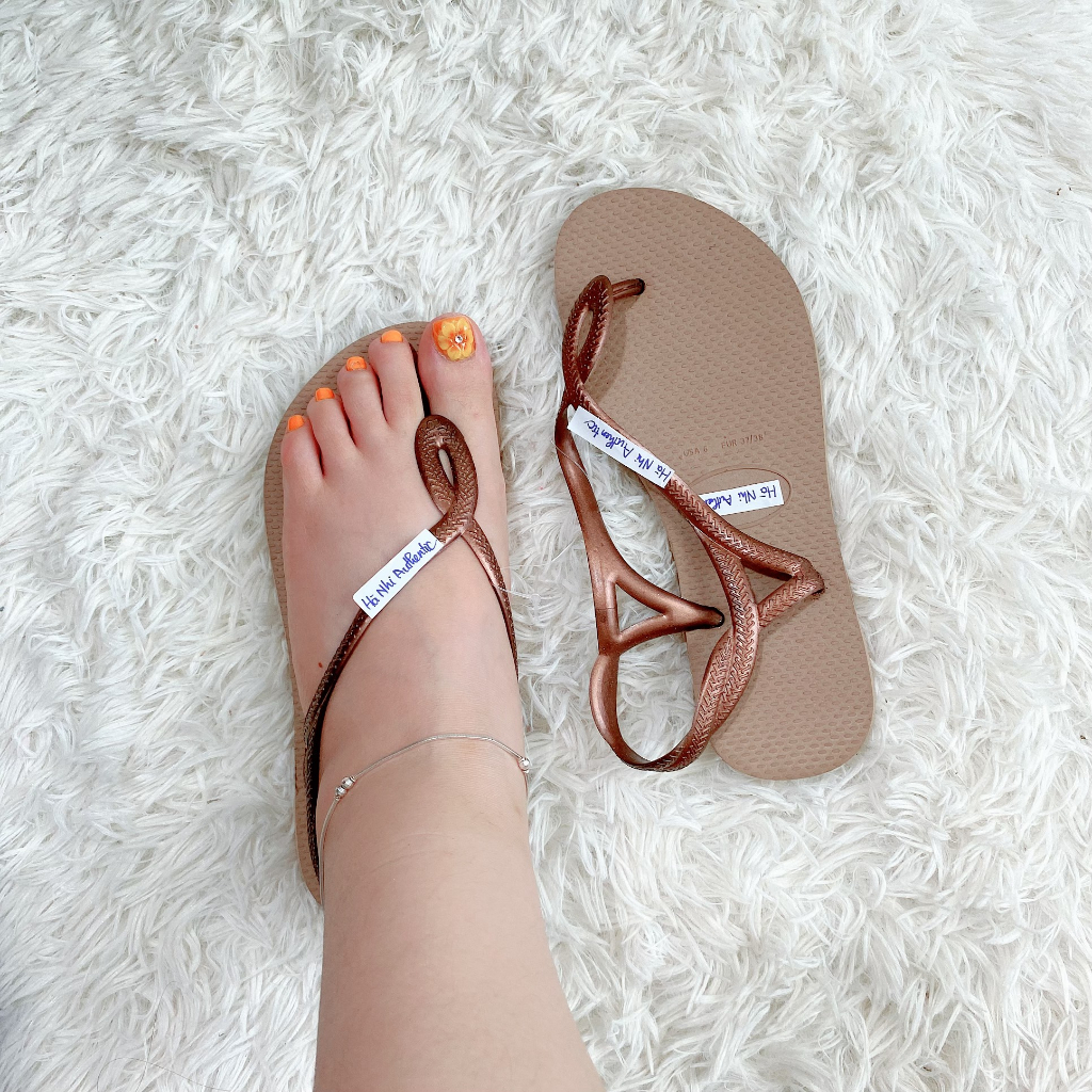 Dép Sandal Nữ Quai Xoắn Chéo Trơn
