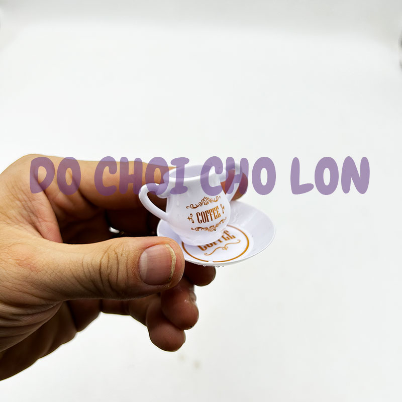 Vỉ đồ chơi bộ ly tách ấm trà cà phê bằng nhựa 9 món cho bé 368