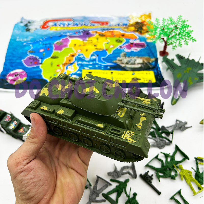 Đồ chơi mô hình quân sự máy bay xe tăng chú lính nhựa C79