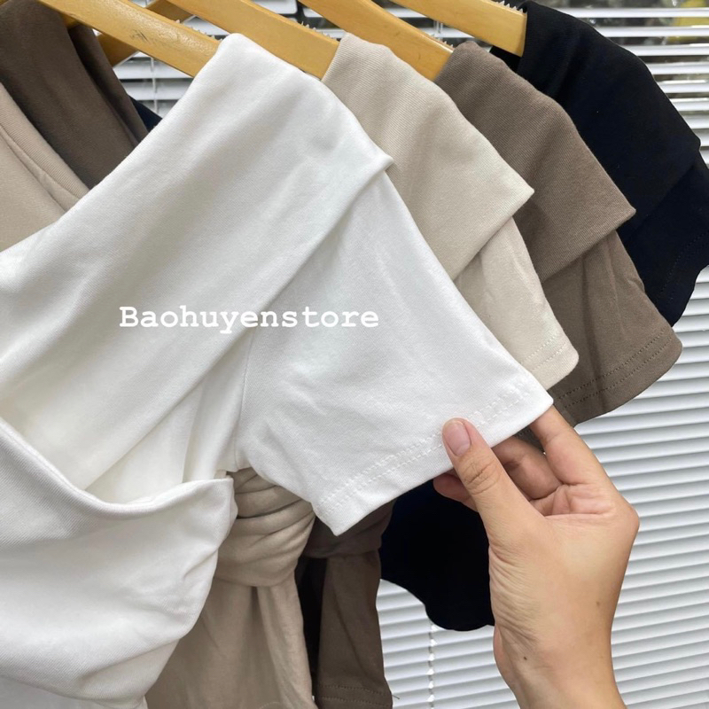 ÁO TRỄ VAI CHÉO SIÊU XINH FORM TỪ 55KG ĐỔ LẠI, co dãn mịn dày dặn