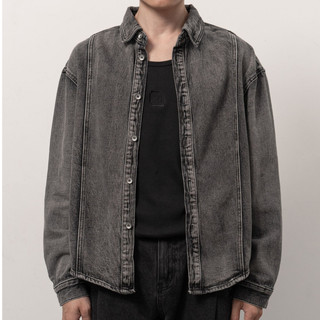 Áo sơ mi Denim form oversize Selected Montier