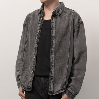 Áo sơ mi Denim form oversize Selected Montier